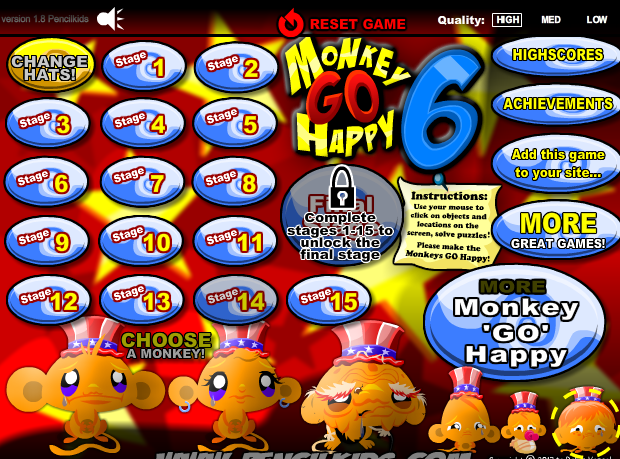 Chơi Game Chú Khỉ Buồn 6 - Monkey Go Happy Marathon 6