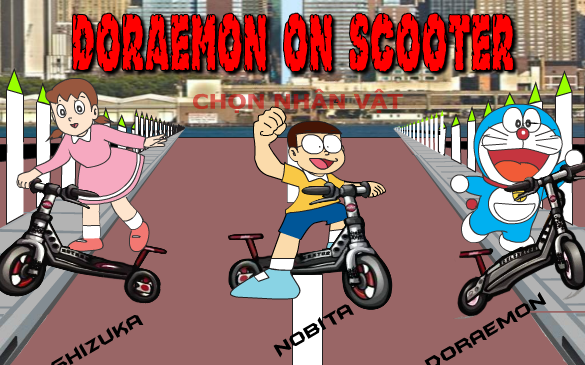 Chơi Game Doremon Cuộc Đua Xe Trượt - Doraemon On Scooter