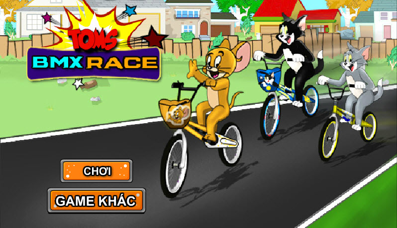 Chơi Game Tom And Jerry Đua Xe Đạp - Tom Bmx Race
