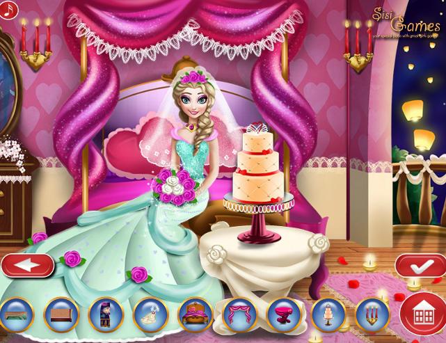Chơi game Elsa trang trí phòng cưới