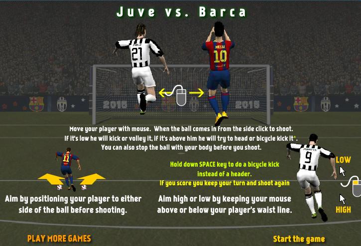 Game Juve đối đầu Barca