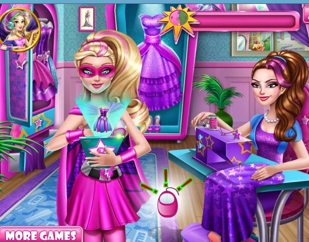 Chơi game siêu nhân Barbie thiết kế