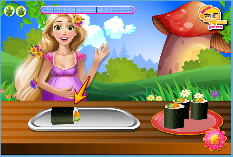 Game Rapunzel làm sushi