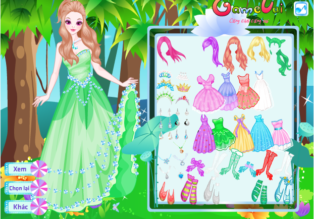 chơi game công chúa rừng xanh