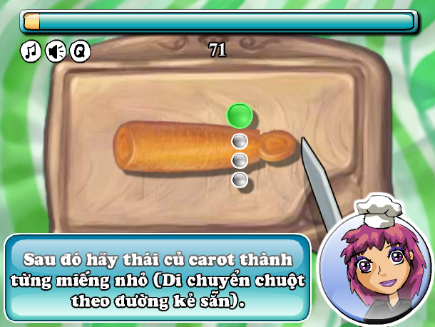 choi game bánh kem cà rốt