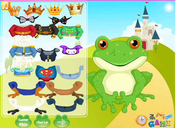 game thời trang hoàng tử ếch