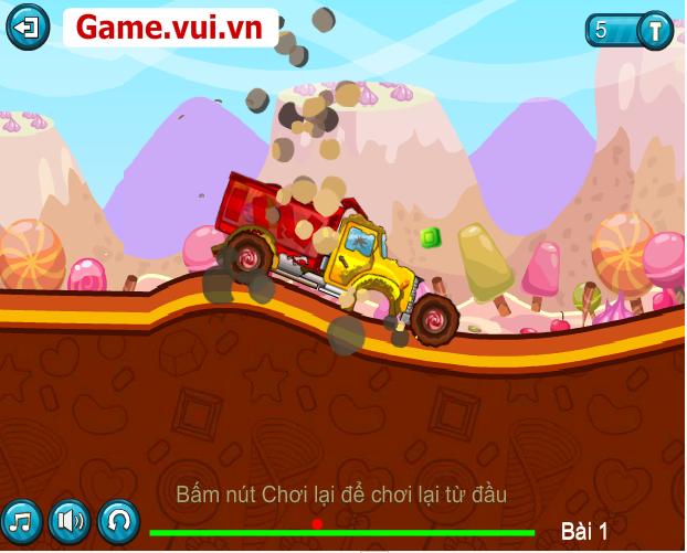 choi game xe tải chở kẹo