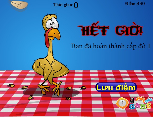 choi game gà tây tìm lông vu