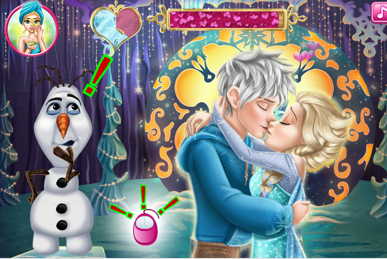 game Elsa hẹn hò với khách