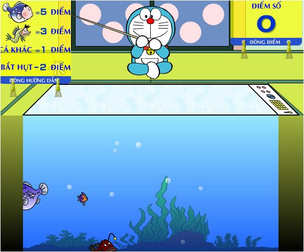 chơi game Doremon câu cá